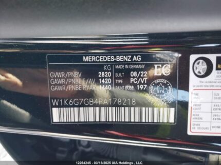 W1K6G7GB4PA178218 2023 MERCEDES-BENZ