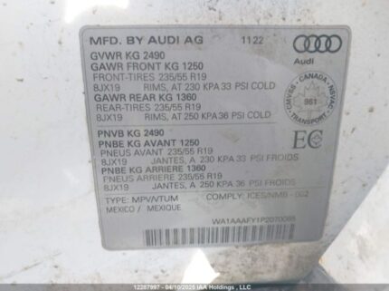 WA1AAAFY1P2070085 2023 AUDI