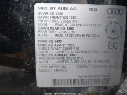 WA1AAAFY4R2016606 2024 AUDI
