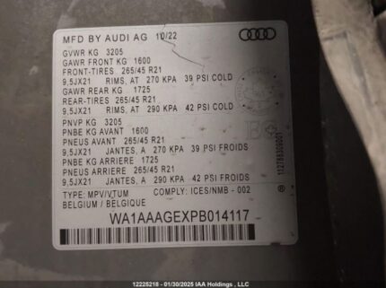 WA1AAAGEXPB014117 2023 AUDI
