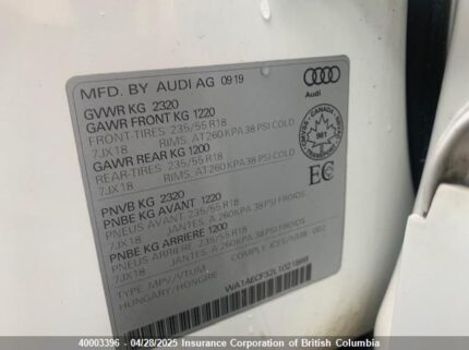 WA1AECF32L1021868 2020 AUDI