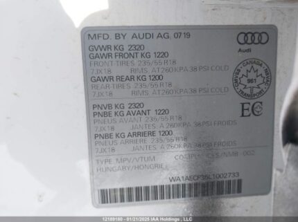 WA1AECF35L1002733 2020 AUDI