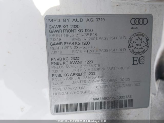 WA1AECF35L1002733 2020 AUDI