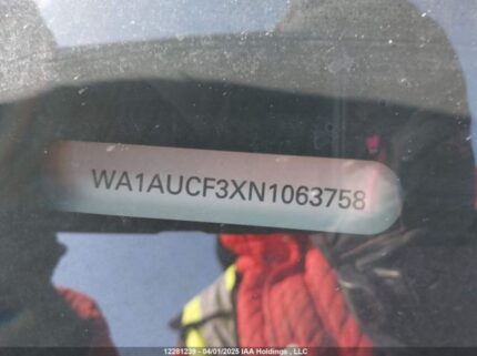 WA1AUCF3XN1063758 2022 AUDI