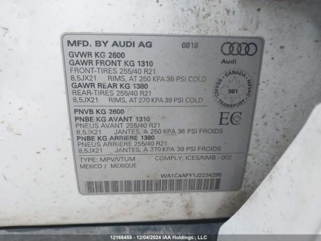 WA1C4AFY1J2234295 2018 AUDI