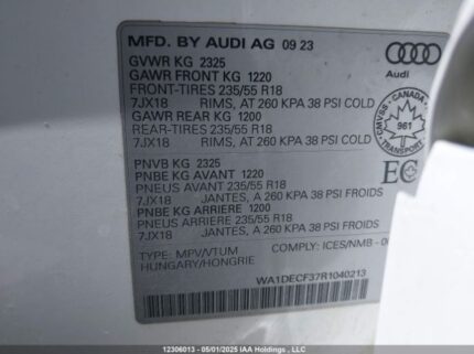 WA1DECF37R1040213 2024 AUDI