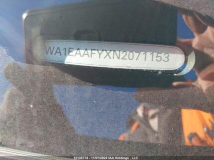 WA1EAAFYXN2071153 2022 AUDI