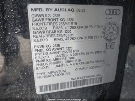 WA1EECF39R1031114 2024 AUDI