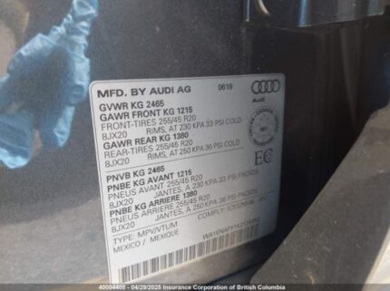 WA1ENAFY1K2124452 2019 AUDI