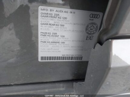 WA1FECF38K1073204 2019 AUDI