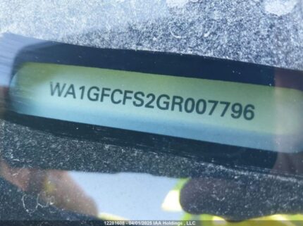WA1GFCFS2GR007796 2016 AUDI