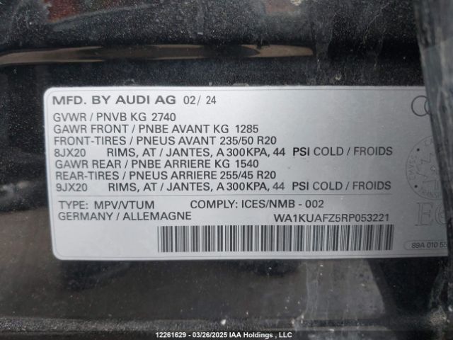 WA1KUAFZ5RP053221 2024 AUDI
