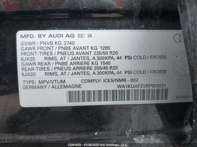 WA1KUAFZ5RP053221 2024 AUDI
