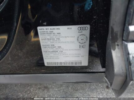 WA1VAAGE4NB042736 2022 AUDI