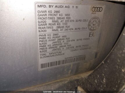 WA1WAAF72HD004244 2017 AUDI