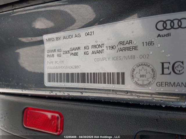 WAUA4AF4XMA062897 2021 AUDI