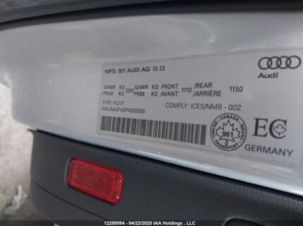 WAUAAAF43PN020058 2023 AUDI
