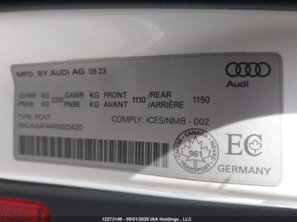 WAUAAAF44RN003420 2024 AUDI
