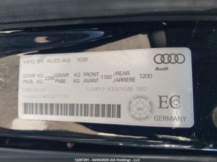 WAUAACF58MA017115 2021 AUDI