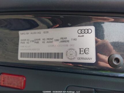 WAUANAF44LA053723 2020 AUDI