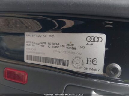 WAUANAF4XLA061065 2020 AUDI