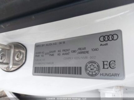 WAUB8GFF0J1068328 2018 AUDI