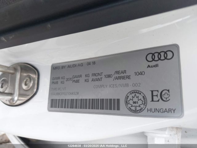 WAUB8GFF0J1068328 2018 AUDI