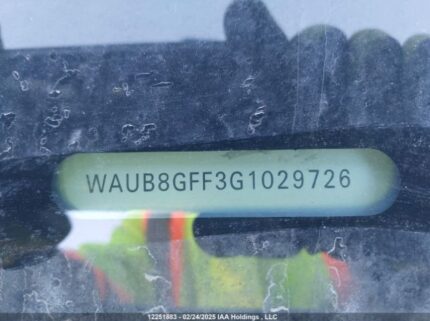 WAUB8GFF3G1029726 2016 AUDI