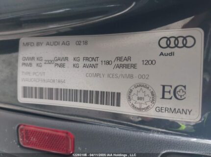 WAUC4CF59JA081854 2018 AUDI