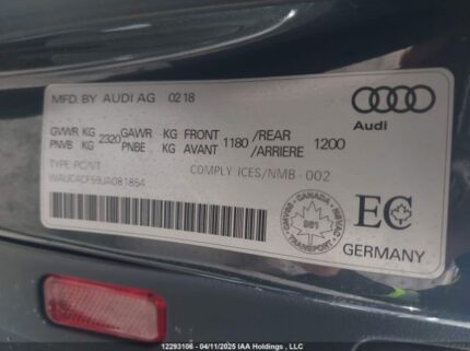 WAUC4CF59JA081854 2018 AUDI