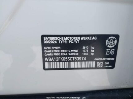 WBA13FK05SCT53974 2025 BMW