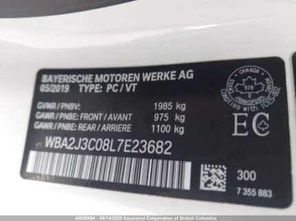 WBA2J3C08L7E23682 2020 BMW