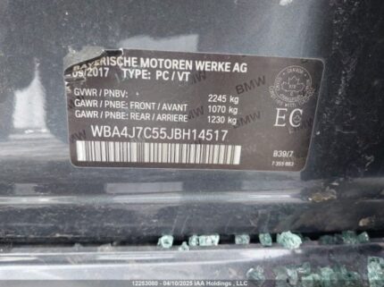 WBA4J7C55JBH14517 2018 BMW