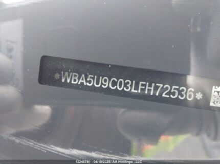 WBA5U9C03LFH72536 2020 BMW