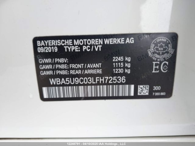 WBA5U9C03LFH72536 2020 BMW
