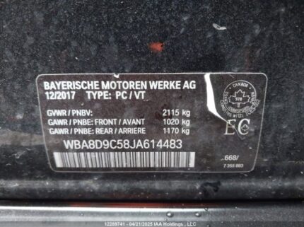 WBA8D9C58JA614483 2018 BMW