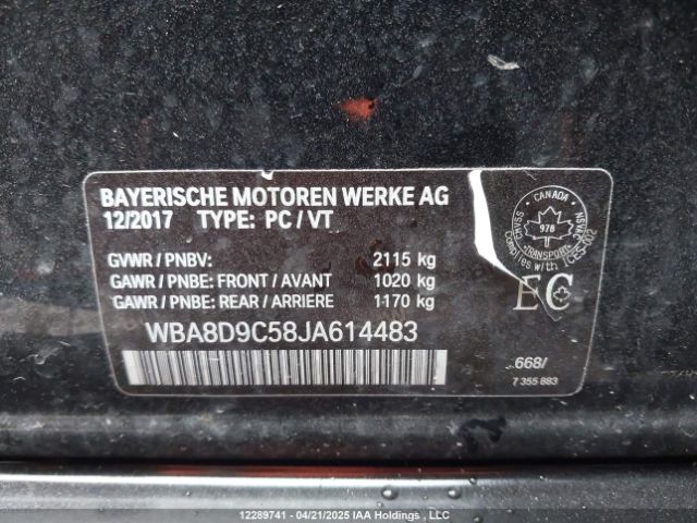 WBA8D9C58JA614483 2018 BMW