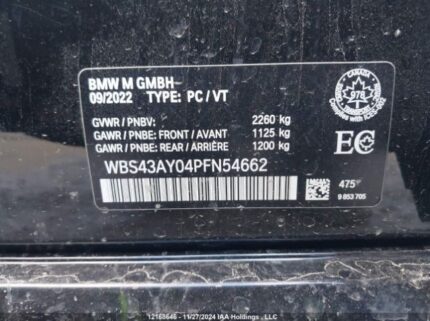WBS43AY04PFN54662 2023 BMW