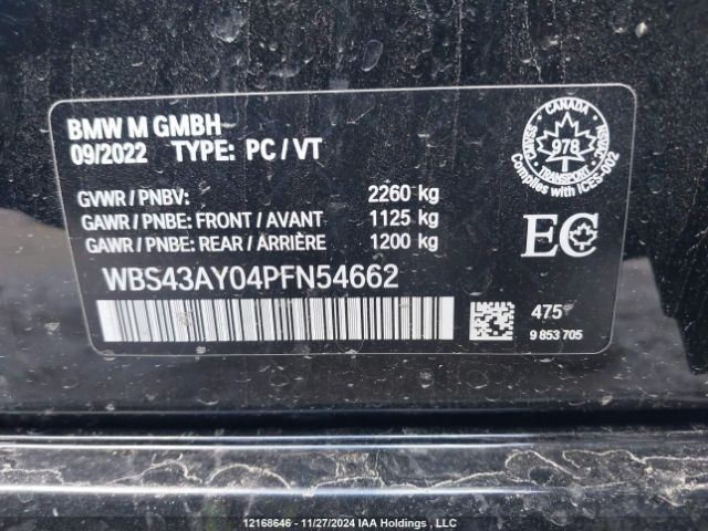 WBS43AY04PFN54662 2023 BMW