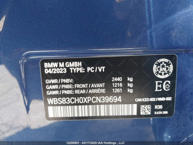 WBS83CH0XPCN39694 2023 BMW