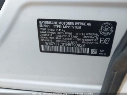 WBXYJ1C01N5T90928 2022 BMW