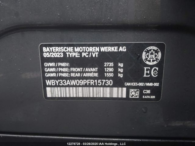WBY33AW09PFR15730 2023 BMW