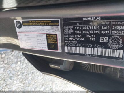 WDC0G4KB1HV013205 2017 MERCEDES-BENZ