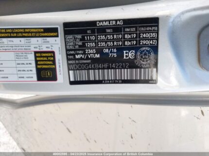 WDC0G4KB4HF142212 2017 MERCEDES-BENZ