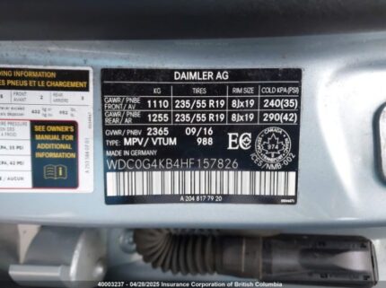 WDC0G4KB4HF157826 2017 MERCEDES-BENZ