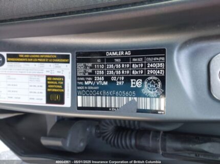 WDC0G4KB6KF605605 2019 MERCEDES-BENZ