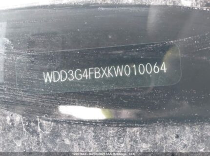 WDD3G4FBXKW010064 2019 MERCEDES-BENZ