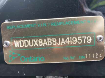 WDDUX8AB8JA419579 2018 MERCEDES-BENZ