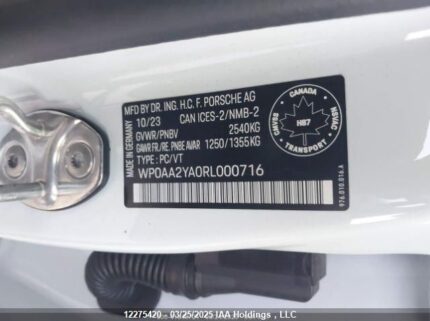 WP0AA2YA0RL000716 2024 PORSCHE