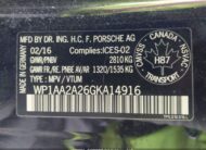 WP1AA2A26GKA14916 2016 PORSCHE